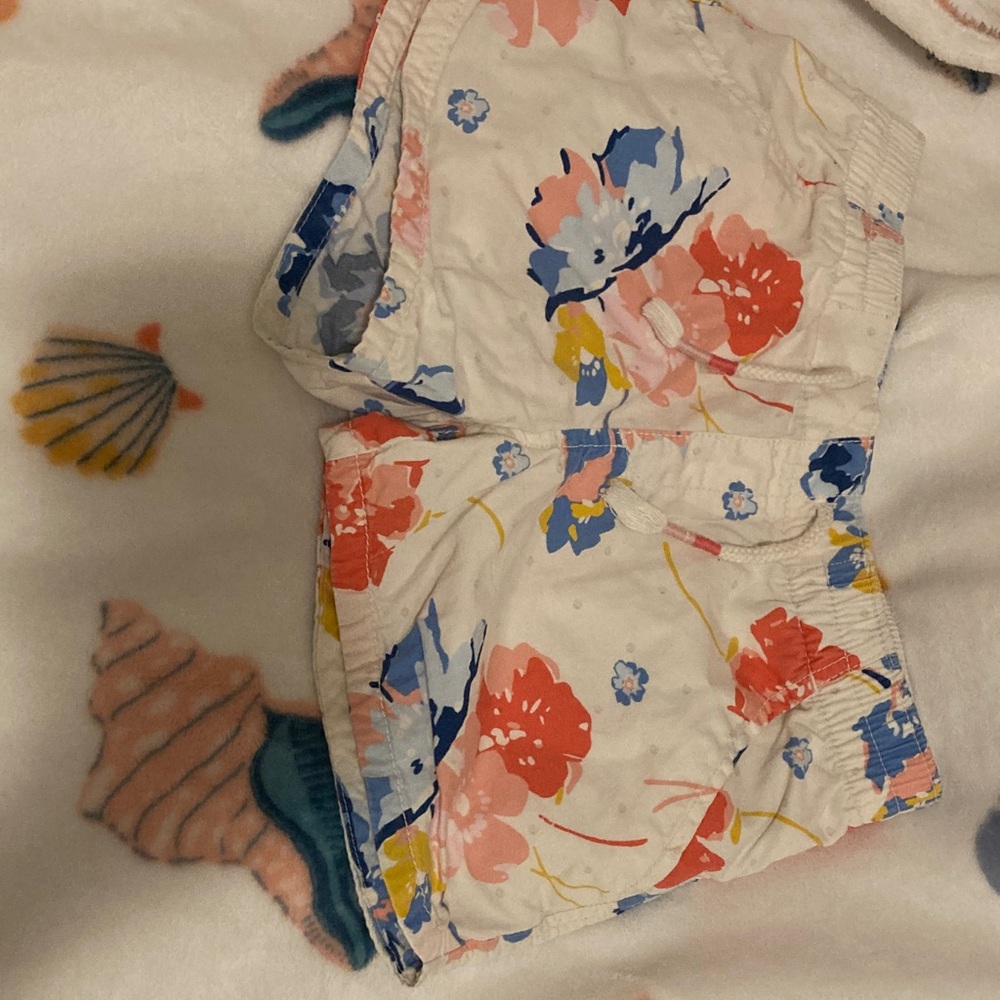 Old Navy Floral Kids Shorts - White, Pink, Blue